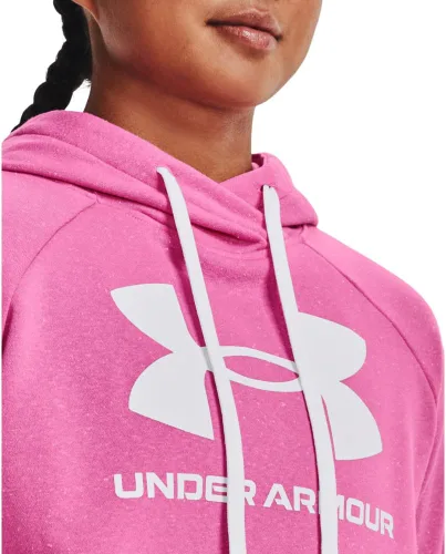 Miniatura 6 de Under Armour Rival - Sudadera con capucha para mujer, de vellón y con logotipo