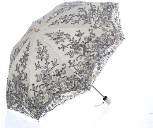 Miniatura 134 de Honeystore - Parasoles de encaje de flores para fiesta de boda, paraguas nupcial de encaje