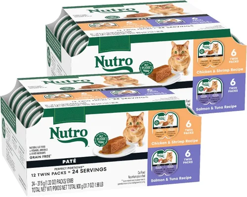 Miniatura 20 de Nutro Perfect Portions Receta de pollo en paté de comida húmeda para gatos, 2.64 onzas, paquete doble (24 unidades, paquete de 1)
