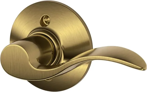 Miniatura 161 de SCHLAGE - Manija de puerta Accent con cerradura de paso libre para pasillo y armario en bronce antiguo - F10 ACC 716 Bronce Envejecido