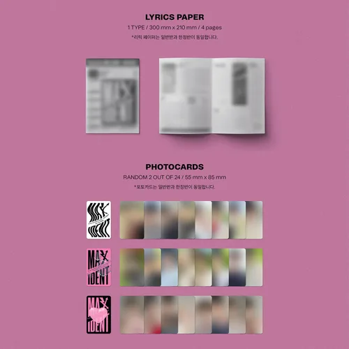 Miniatura 4 de STRAY KIDS - Mini álbum MAXIDENT HEART Ver. Photobook R + papel de letras + tarjetas de fotos + mini póster + calcomanía facial + 1 marco