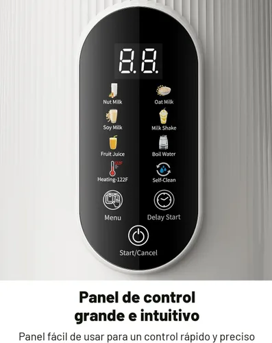 Miniatura 6 de GDOR Máquina inteligente de leche de nuez de 42 onzas, máquina de leche vegetal 9 en 1 para almendras, avena, soja, jugo y batidos, licuadora