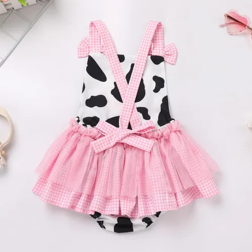 Miniatura 20 de IMEKIS Conjunto de ropa para bebé niña de primer cumpleaños con diadema de verano para sesión de fotos