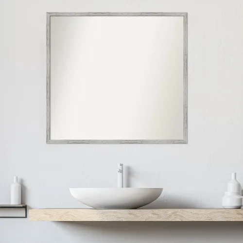 Miniatura 165 de Amanti Art Espejo de baño blanco para sobre el fregadero, 32 x 45 pulgadas, espejo de tocador rectangular blanco esbelto, marco de madera moderno