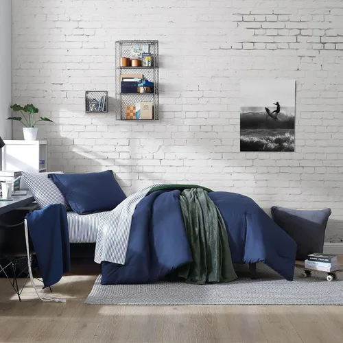 Miniatura 14 de Nautica - Juego de edredón individual/individual XL, ropa de cama suave y cepillada con sensación relajada para uso durante todo el año, juego