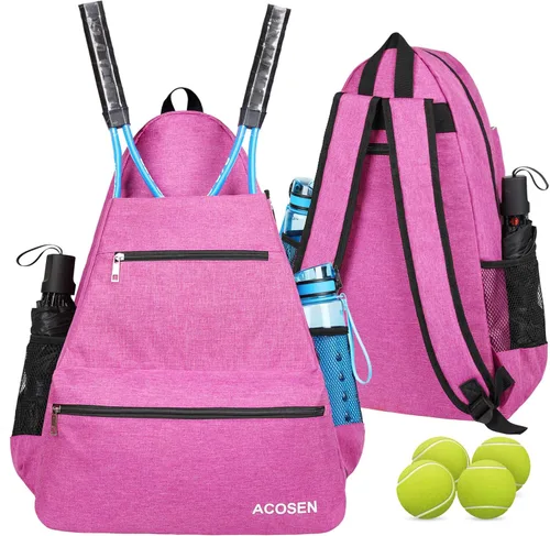 Miniatura 11 de ACOSEN Bolsa de Tenis Mochila de Tenis - Bolsas de Tenis Grandes para Mujeres y Hombres para Sostener Raqueta de Tenis, Palas de Pickleball, Raqueta