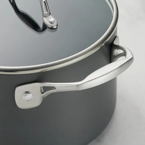 Miniatura 6 de Tramontina OnyxPro Cacerola Grande Antiadherente de Anodizado Duro de 4 Cuartos con Tapa de Vidrio, Apta para Horno