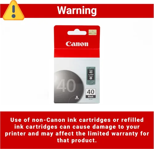 Miniatura 3 de Canon PG-40 - Cartucho de tinta negro genuino (2 cartuchos negros), compatible con iP2600/1800/1700/1600, MX310/300