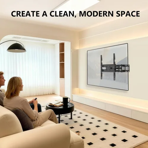 Miniatura 6 de WALI - Soporte de pared para TV de movimiento completo para televisores de 32–70 pulgadas – Montura de doble articulación con giro, inclinación