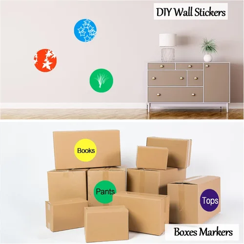 Miniatura 5 de Tupalizy 40 calcomanías circulares de puntos de colores para el aula, gimnasio, deportes, ejercicio, clase de baile, fútbol, entrenamiento