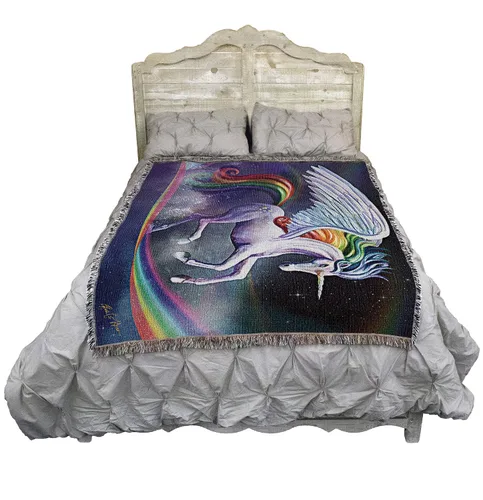 Miniatura 12 de Pure Country Weavers Rose Khan - Manta con diseño de dragón del tiempo de amatista tejida de algodón, hecha en los Estados Unidos (72 x 54 pulgadas)