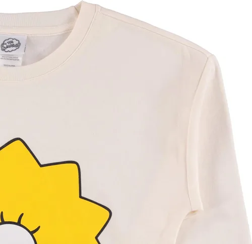Miniatura 4 de The Simpsons Sudadera de cuello redondo para mujer, sudadera de Lisa, Bart and Homer Simpson, sudadera de cara grande con cuello redondo