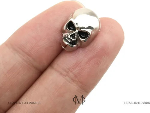 Miniatura 3 de CRAFTMEMORE SK02 - Remaches de calavera de metal con remaches rápidos decorativos para pulseras, bolsas, cinturones, zapatos, artesanía en cuero