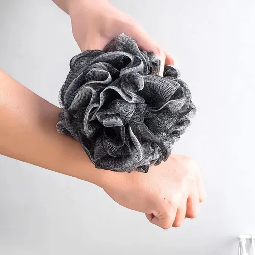 Miniatura 4 de Esponja de lufa azul oscuro para baño y ducha, accesorio de baño para el cuidado de la piel para hombres y mujeres, 50g (1 paquete)