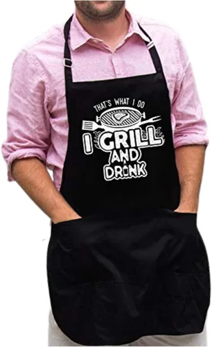 Miniatura 8 de ApronMen, Delantal ajustable Grill and Drink para hombre, talla única