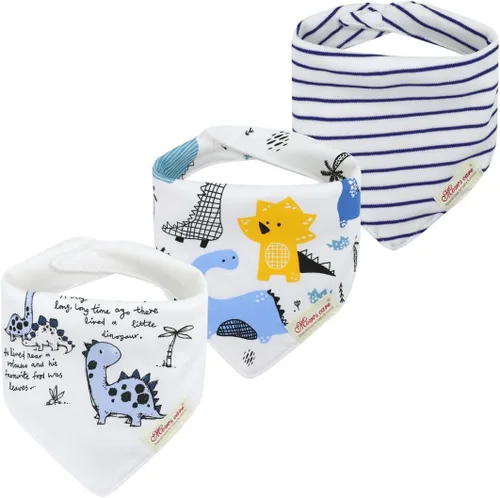 Miniatura 21 de JN&LULU Paquete de 3 baberos de bebé recién nacido, bandana, baberos para babear, de algodón, regalos para bebés