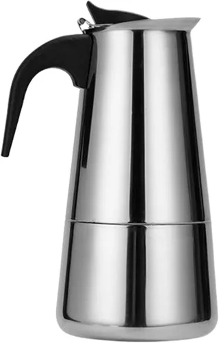Moka - Cafetera clásica italiana de acero inoxidable, cafetera italiana clásica de 6 tazas/10 onzas, cafetera de café para capuchino o café con