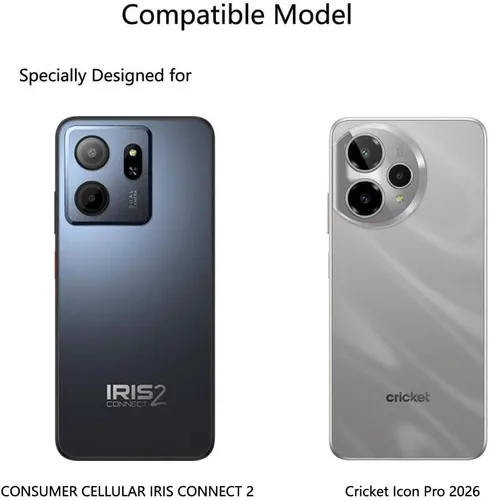 Miniatura 2 de Protector de pantalla para teléfono inteligente CONSUMER CELLULAR IRIS CONNECT 2, AT&T Motivate Pro 2 5G, Cricket Icon Pro 2026 [2 unidades]