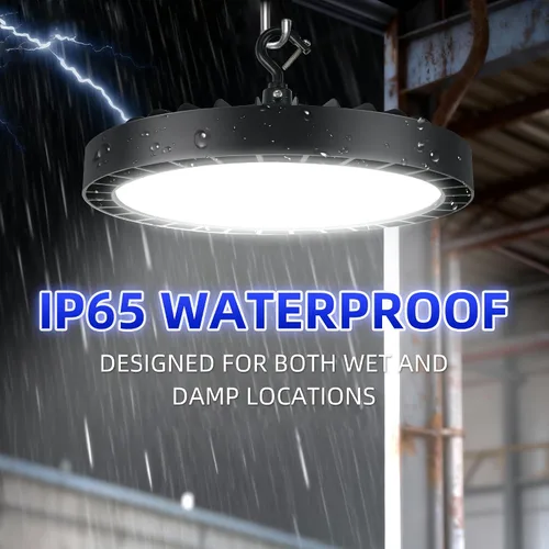 Miniatura 7 de hykolity Luz LED de alta bahía de 200 W, 5000 K UFO LED de alta bahía con enchufe estadounidense [equivalente a 600 W MH/HPS] 100-277 V, 26,000 lm