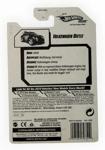 Miniatura 2 de HOT WHEELS 2010 NUEVOS MODELOS 04 DE 44 BURDEOS CON ORO VOLKSWAGEN BEETLE