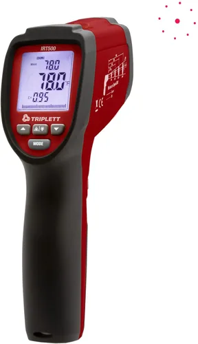 Miniatura 12 de Triplett Termómetro infrarrojo IRT350 sin contacto 12:1 con indicador láser circular, -4 a 1112°F (-20 a 1,112.0 °F)