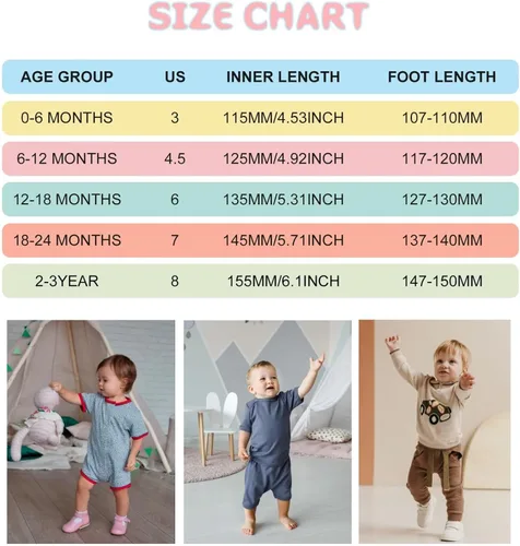 Miniatura 6 de Cubufly Zapatos de calcetín para bebés, zapatos para caminar para los primeros zapatos deportivos sin cordones de 0 a 3 años