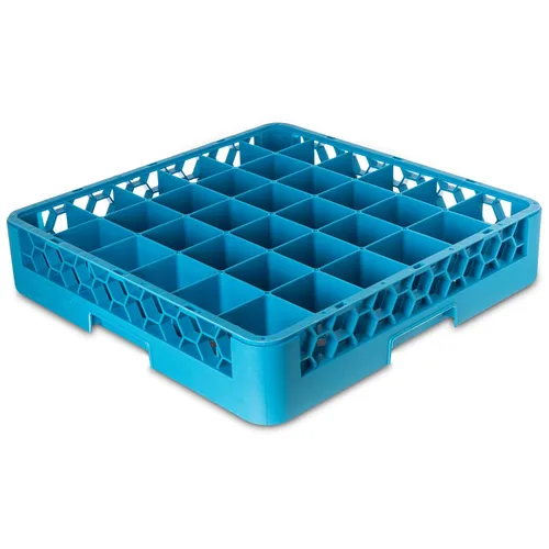 Carlisle FoodService Products RG3614 OptiClean - Estante de vidrio con 36 compartimentos, compartimentos de 2.94 pulgadas, color azul (paquete de 6)