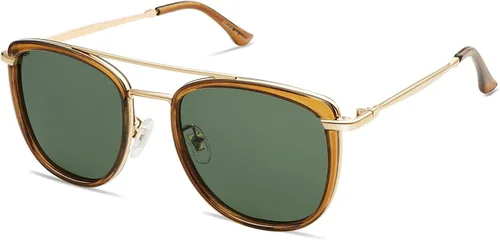 Miniatura 3 de SOJOS Gafas de sol polarizadas cuadradas estilo aviador retro para mujeres y hombres, gafas de sol vintage para mujer, UV400 SJ2180