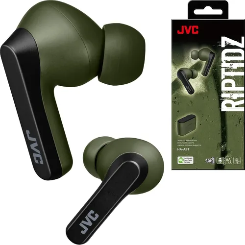 Miniatura 10 de JVC RIPTIDZ - Audífonos inalámbricos con sensor táctil, uso de un solo oído, IPX5, Bluetooth 5.1, batería de larga duración (hasta 30 horas), HAA9TB