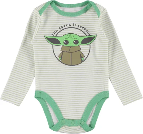 Miniatura 2 de STAR WARS Baby Yoda Boys' 3 Piece Long Sleeve Bodysuit Pull-on Pants and Accessory