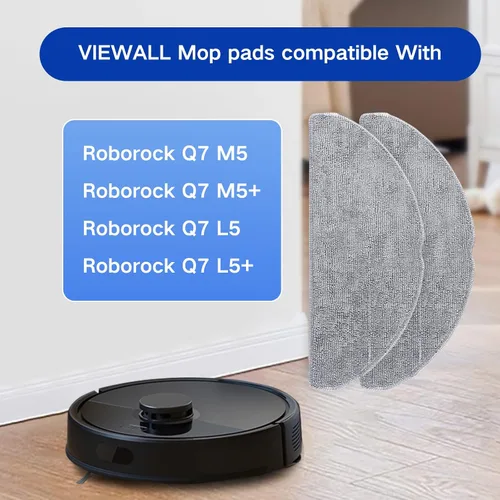 Miniatura 2 de VIEWALL Paquete de 6 paños de microfibra compatibles con Roborock Q7 M5 / Q7 M5+ / Q7 L5 / Q7 L5+ robot aspirador, accesorios de repuesto de paños