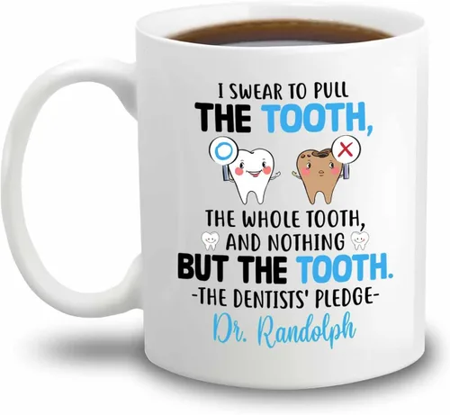 Miniatura 17 de Taza de café blanca personalizada para dentista ortodoncista de 11 onzas, 15 onzas, un dentista verdaderamente genial es difícil de encontrar