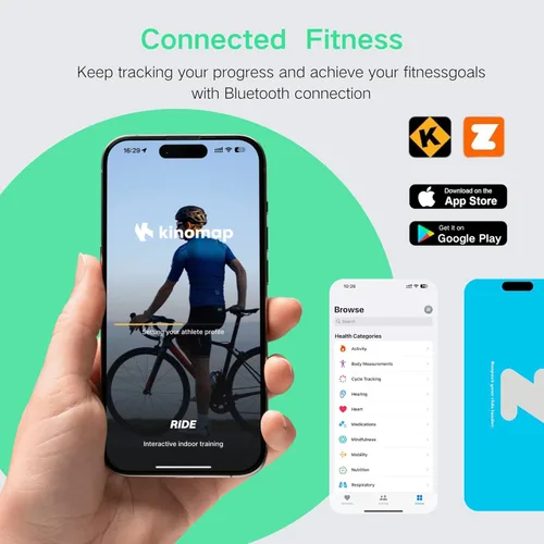 Miniatura 2 de BARWING Bicicleta de Ejercicio Estática para Entrenamiento en Casa, Bicicleta de Interior Plegable de 5 en 1 para Personas Mayores, Capacidad