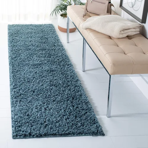 Miniatura 12 de SAFAVIEH Venus Shag Collection - Alfombra decorativa, 2 pies 2 pulgadas x 4 pies, color azul, diseño sólido, no desprende pelusa y de fácil cuidado