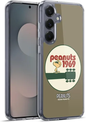 Miniatura 143 de Head Case Designs Funda de gel Woodstock 50th con licencia oficial de Peanuts Snoopy Guitar 1969 [protección de grado militar] compatible