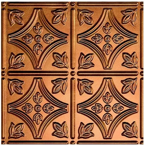 Miniatura 22 de FASÄDE Panel de techo decorativo de vinilo con pegamento de estilo tradicional y patrón 1 en níquel cepillado (muestra de 12 x 12 pulgadas)