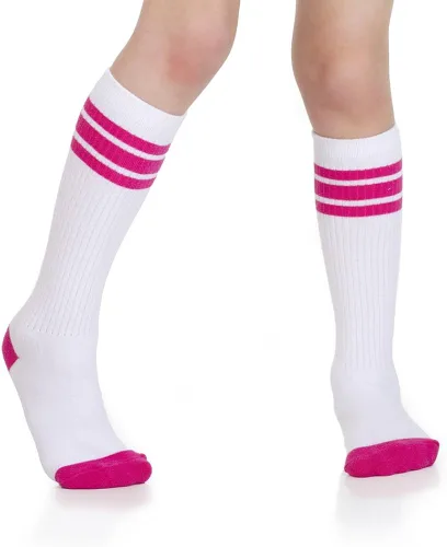 juDanzy Baby, Toddler & Kids Knee High Stripe Tube Socks For Boys & Girls With Grips
