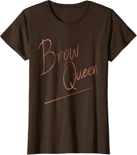 Miniatura 15 de Brow Queen Ombre - Camiseta de escritura a mano, regalo para artista de maquillaje, Negro, S