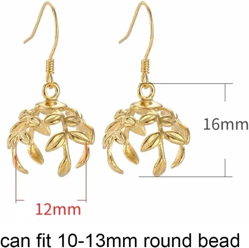 Miniatura 2 de Aretes de gancho de plata de ley 925 para fabricación de joyas de perlas, montaje de aretes colgantes para ajuste de camafeo de perlas, búsqueda