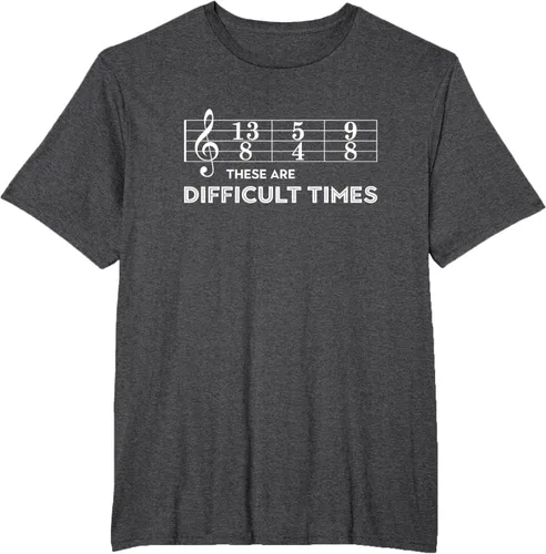 Miniatura 65 de Musician - Camiseta con texto en inglés "These are Difficult Times", talla S