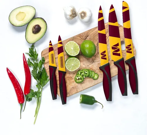 Miniatura 2 de The Sports Vault NFL Washington Commanders - Juego de cuchillos de cocina (5 piezas)