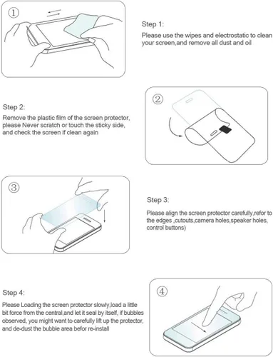 Miniatura 6 de Paquete de 4 protectores de pantalla de vidrio templado para Fitbit Blaze Smart Watch [0.012 in 2.5D alta definición 9H] película protectora