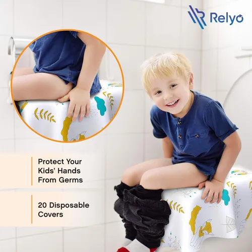 Miniatura 3 de Fundas desechables para asiento de inodoro, paquete de 20, impermeables, ideales para niños y adultos, extra grandes, envueltas individualmente