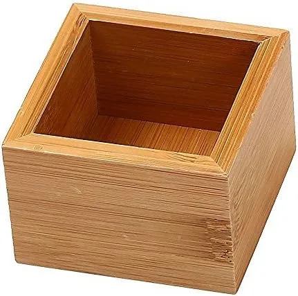 Miniatura 2 de YBM Home Caja de almacenamiento organizadora de cajones de cocina hecha de bambú, 3x3x2 pulgadas 320