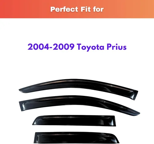 Miniatura 598 de KPY Visor de ventana compatible con Kia Soul 2009-2013, Protector contra lluvia de 4 unidades, deflectores de ventilación de ventana lateral
