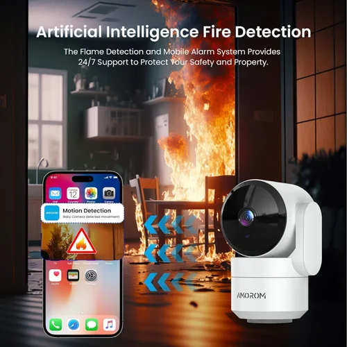 Miniatura 7 de Cámara AMOROM para mascotas 360° Cámaras de seguridad para el hogar (paquete de 3)