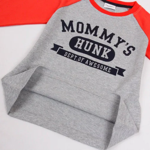 Miniatura 7 de Conjunto unisex de algodón de 2 piezas de camisa y pantalones de manga larga para niños pequeños