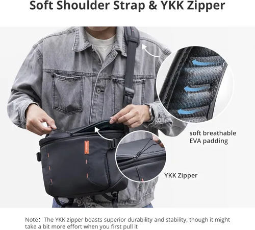 Miniatura 5 de PGYTECH OneMo - Mochila para cámara tipo Sling de 11L-13L, bolsa de hombro para cámara impermeable para fotógrafos de viaje, bolsa para cámara DSLR
