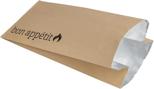 Miniatura 11 de Restaurantware Bag Tek - Bolsas de papel de aluminio de 6.5 x 4.1 pulgadas, 100 envoltorios para perros calientes de medio galón, papel de estraza