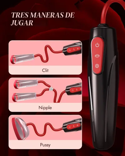 Miniatura 2 de Bomba de Coño Juguetes Sexuales para Adultos - Kit de Juguetes BDSM Succionadores de Pezones Bomba Sexual Vaginal de Vacío Eléctrica con 3 Niveles